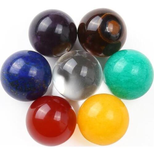 1 Set of Reiki Black Obsidian Seven-star 7 Chakra Bead for Gifts Home Decoration 16MM