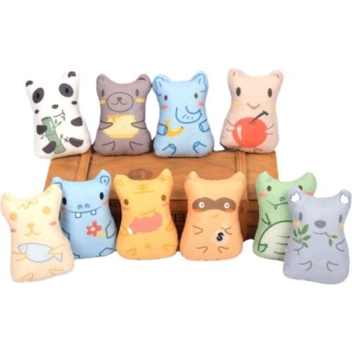 2PCS Digital Printing Cat Catnip Toys Pillow Chew Toys for Kitten Plush Interactive Cat Toy Pet Accessories Products Supplies