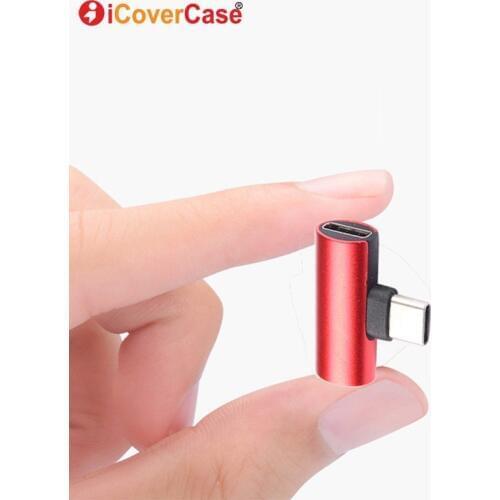 2 in 1 USB Type C to 3.5mm Jack Earphone For Sony Xperia XZ4 XZ3 Compact XZ2 Premium Headphone Converter Audio Charger