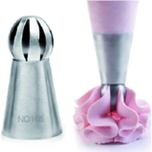20pcs/lot)Free Shipping FDA High Quality Stainless Steel Sphere Twist Flower Pastry Piping Nozzle#NO105