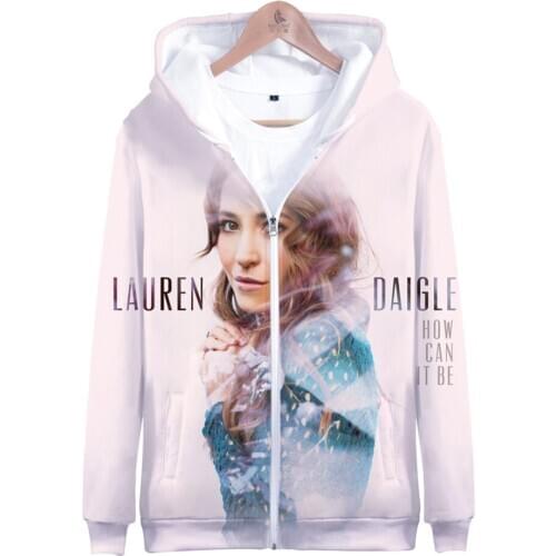 2020 Lauren Diagle Hoodie Pop Singer 3D Print Zipper Hoodies Men/Women Long Sleeve Harajuku Hooded Sweatshirt RESCUE Tops