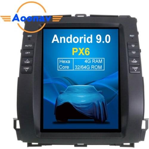 AOONAV 10.4 inch car radio DvD player vertical screen for Toyota Land Cruiser Prado 2002-2009 car GPS IPS multimedia player