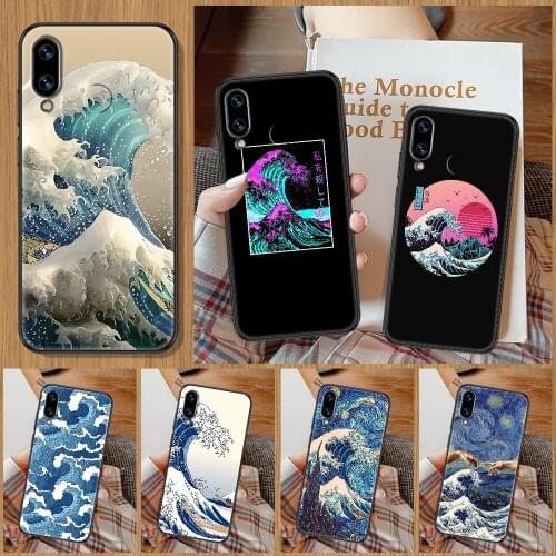 The Great Wave off Kanagawa Phone Case For Huawei Honor 6A 7A 7C 8A 8X 8 9 9X 10 10i 20 Lite Pro black art funda painting cover