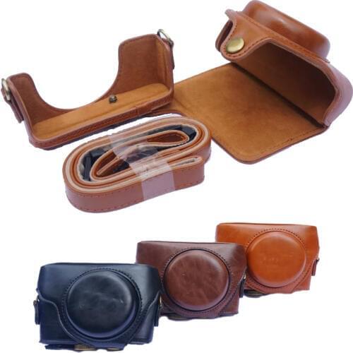 New PU Leather Camera Case bag For Sony RX100 II III IV V RX100 VI camera Bag Cover with strap