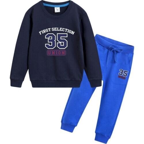 Childrens Sweater Set Autumn and Winter Childrens Wear Two Piece Set Long Sleeve Sweater and Trousers Boutique Kids Clothing