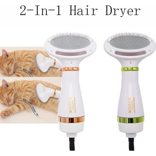 Dog Grooming Dryer Portable 2-In-1 Dog Hair Dryer and Comb Brush Cat Hair Comb Pet Fur Blower Low Noise