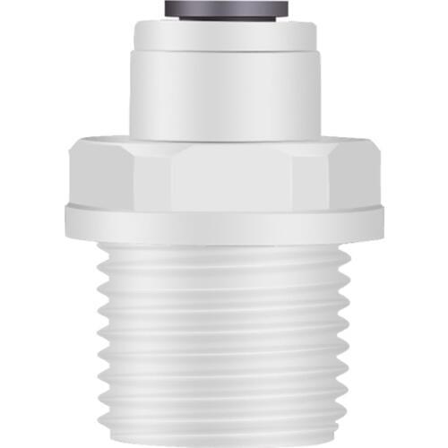 Fit 1/4" 6.35mm OD Tube x 1/2" BSP Male POM Quick Fitting Connector For Aquarium RO Water Filter Reverse Osmosis System