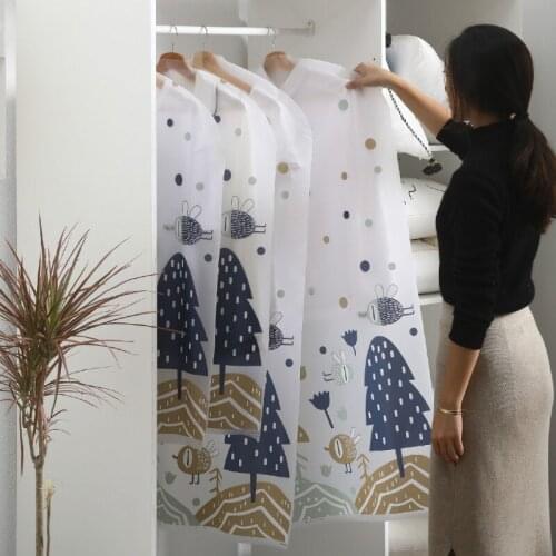 Functional Healthy PEVA Material Clothing Dust Cover Chair Forest Pattern Waterproof Suit Cover Moisture-Proof Storage Bag