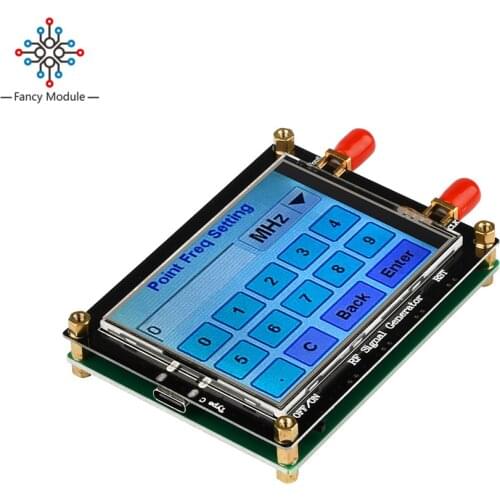 HLZS-35-4400M ADF4351 ADF4350 RF Signal Source Signal Generator Wave/Point Frequency Sweep Touch Screen LCD Display Control