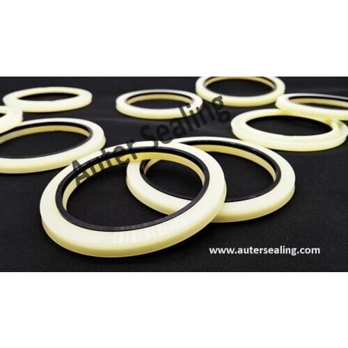 HBY 50/ 55 /70 /75 / 80 / 85 Rod buffer seal Urethane (PU) with anti-extrusion ring PU+PA rubber seal