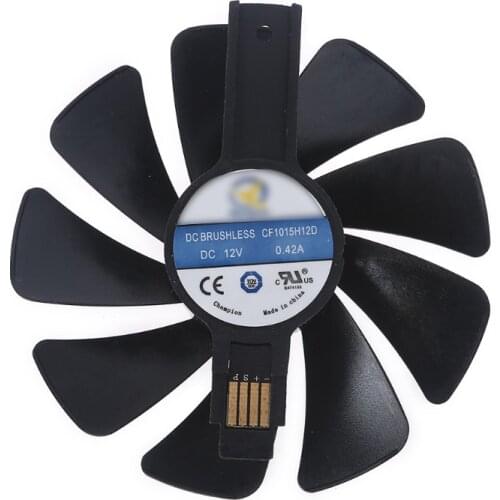 K1KF for Sapphire Nitro RX480 570 VGA Fan 95mm/3.74inch 2PCS 4Pin 12V 0.42A Cooling Fan CF1015H12D Graphics Card Cooling Fan