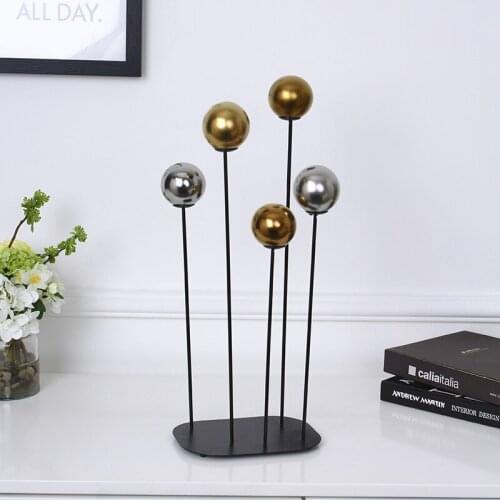 Wrought Iron Ceramic Ball Ornaments Nordic Modern Living Room Desk Tv Cabinet Bedside Ornaments Home Decorations