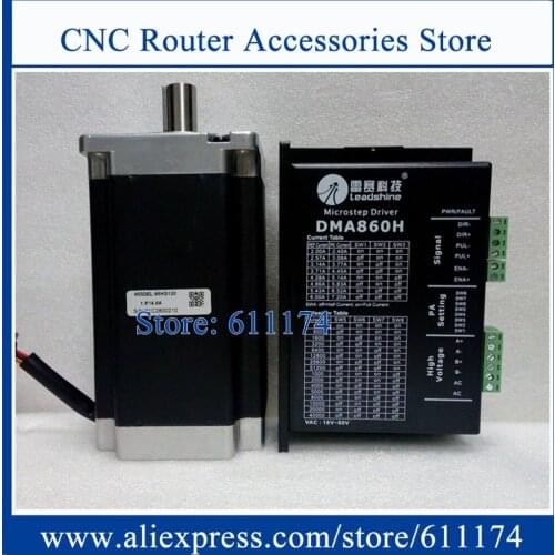 Leadshine NEMA34 2 Phase stepper Motor 12N.m Hybrid stepping motor 86HS120 + DMA860H Driver