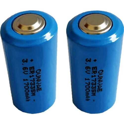 2PCS ER17335M 17335 Lithium Battery 3.6V 1700mAh Li-Ion Batteries For Flashlight Security Camera Toy High magnification