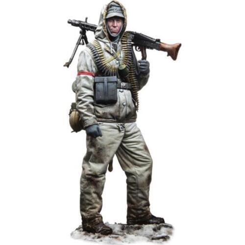 1/16 Scale Unpainted Resin Figure machine gunner collection figure