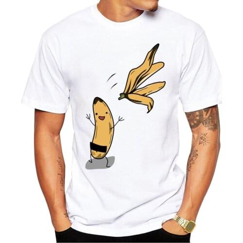 TEEHUB Hot Sales Fashion Men T-Shirt Funny Hot Banana Printed Tee Short Sleeve Casual Tshirts Hipster Tee