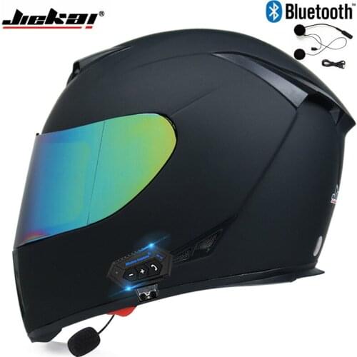 Jiekai Bluetooth motocross helmet motorcycle helmet full face helmet bluetooth dual lens combination helmet casco moto capacete