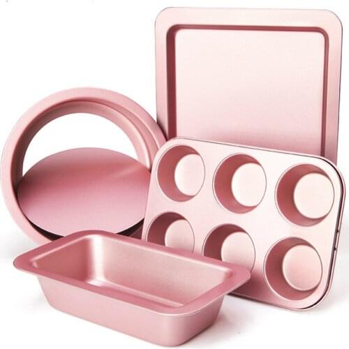 Kitchen Baking Tool Set Oven Tool Cake Mould Baking Set 24 Sets Of Rose Gold