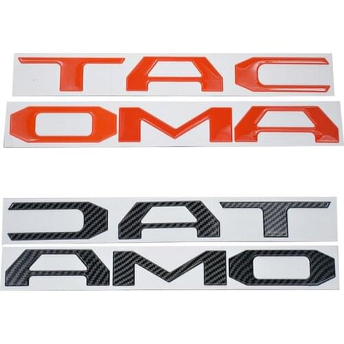 Insert Letters Decal Stickers For Tacoma 2016 2017 2018 2019 Tailgate Letter inserts For Tacoma Emblem Sticker Car Accessories