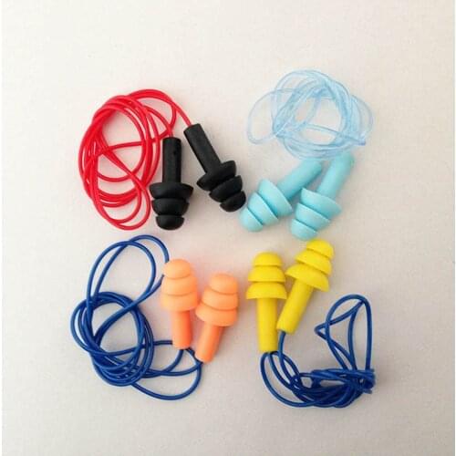 New 1 Pair Soft Silicone Ear Plugs Waterproof Dust-Proof Earplugs Anti-noise Accessories Swim Water Sports Dive Supplies