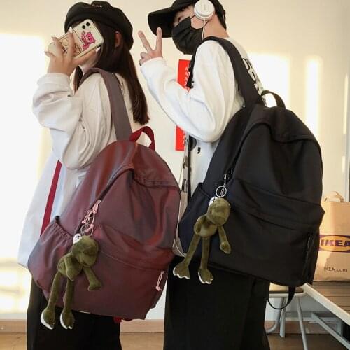 Couple Simple Laser Backpack Women Men College Watrproof School Bags for Teenage Girls Lightweight Travel Backpacks Ladies 2021