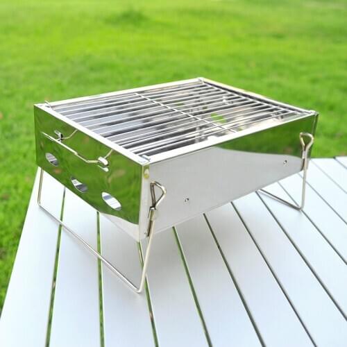 Direct Thickened Stainless Steel Barbecue Grill Outdoor Folding Barbecue Grill Charcoal BBQ Barbecue Grill bbq portable grill