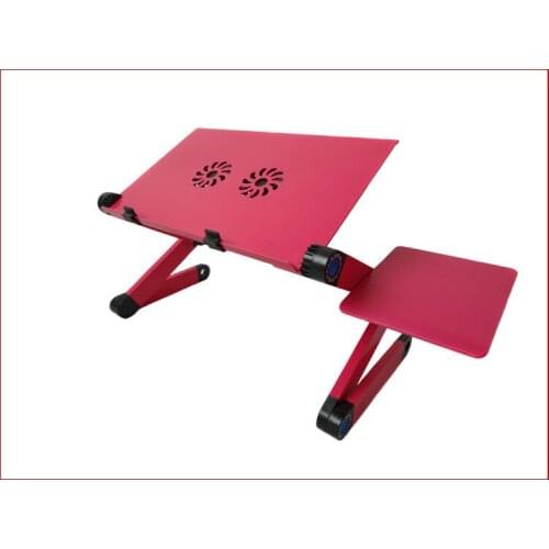 Aluminum alloy notebook computer table bed computer table folding table with radiator fan small table