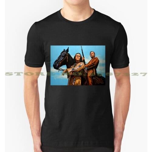 Winnetou And Old Shatterhand Painting Fashion Vintage Tshirt T Shirts Winnetou Old Shatterhand Shatterhand Paul Meijering Movie