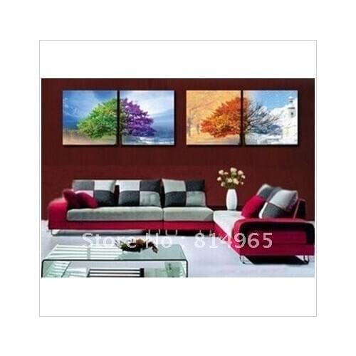 Embroidery Package Top Grade Free Shipping Luxurious Classical Tetragenous Four Season Tree Cross Stitch