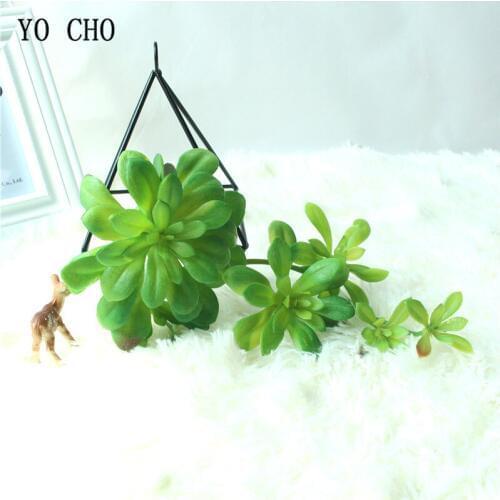 YO CHO 1PCS Artificial Succulents Plants For Home Office Garden Decor Flower DIY High Quality Fake Succulent Party Decoration