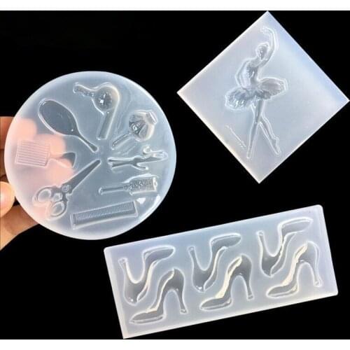 UV Resin Jewelry Liquid Silicone Mold Dancing girl High heels Makeup Tools Charms Molds For DIY Decorate Making Jewelry