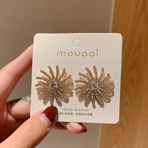 Goth Fashion Jewelry 2021 Trend Unusual Stainless Stud Rota Earrings For Women Aesthetic Piercing Korean Vintage Rotary Windmill