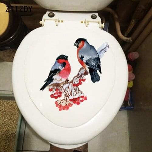 ZTTZDY 24.5×19.9CM Red Bean Sticks Romantic Bedroom Wall Sticker Personality Bathroom Toilet Decor T2-1302