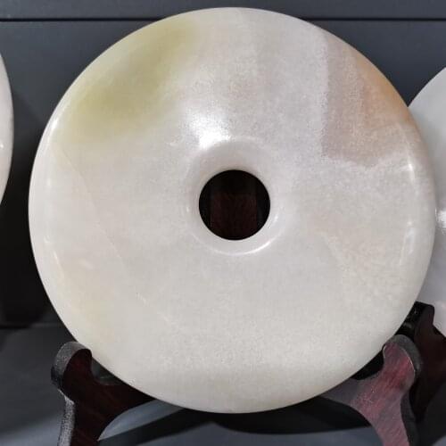 1pcs 20cm Natural Afghan jade safety buckle ornament decoration