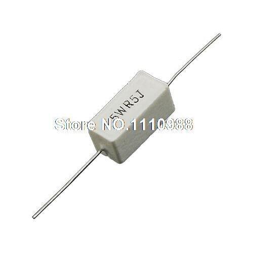 10x 0.5 Ohm 5W 5% Wire Wound Ceramic Cement Resistors Pxvhy