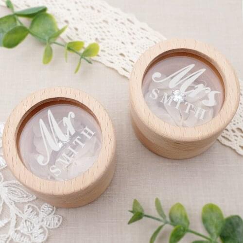 2pcs Mr and Mrs Ring Box Set,Wedding Ring Box,Custom Wood Ring Box,Personalised Ring Box,Engagement Ring Holder