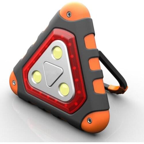 2019 new emergency tool Warning Triangle 12000mAh multi-function tripod car jump starter power bank 400a with led work light bar