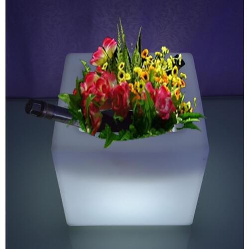 LED Light Flowerpot Colors Changeable Luminous flash flower pot tray indoor Outdoor illuminated Y Light plantpot Free Ship 4pcs