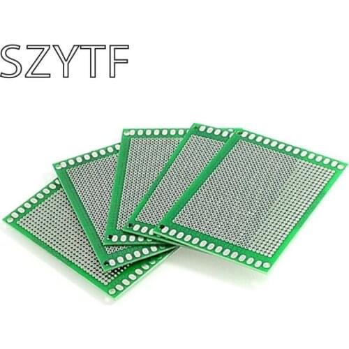 5pcs/bag 6 *8 CM 1.6mm thick, 2.0mm spacing sided HASL PCB board