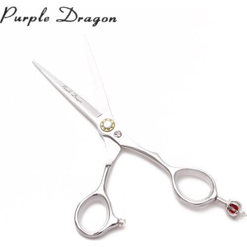 6" 17.5cm Purple Dragon 440C Red Professional Hairdressers Scissors Cutting Shears Regular Scissors Salon Hair Scissors Z9020