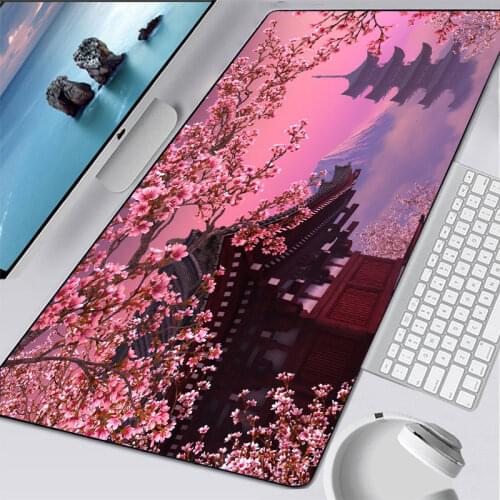 Flower Pad Large Black Gaming Mouse Pad Floral Mousepad Gamer 900x400mm mouse pad Rubber Keyboard mouse pad laptop mouse pad mat