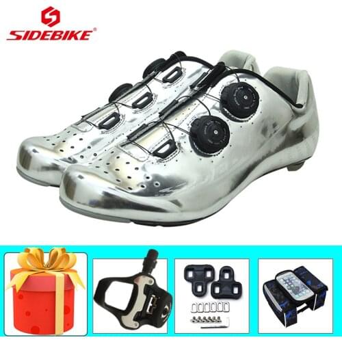 SIDEBIKE Carbon Road Cycling Shoes Ultra-light Breathable Racing Bicycle Sneakers Bicicleta Triatlon outdoor RidingFlat Shoes