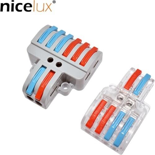 Quick Splitter Plug-In Electric Multiple Wire Connector 2 to 4 6 Universal Compact Wire Terminal Block Distribution Junction Box