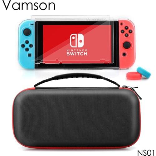 Vamson for nintendo switch tasche Screen Protector Cover Travel Carrying Bag for NS Nintedo Nintendo Switch Accessories Kit NS04