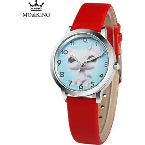 Children Watch Extraterrestrial Leather Strap Quartz Dial Watches Kids Wrist Watches for Boys Girls Xmas Gifts Cartoon Watch