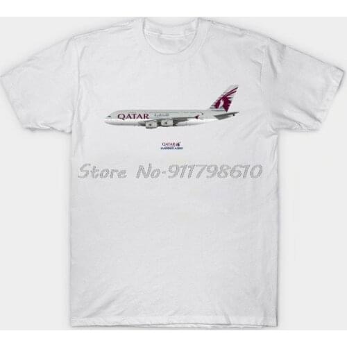 Men t-shirt Illustration Of Qatar Airways Airbus A380 By Stevehclark Tshirt Women T Shirt Men Cotton Tees Streetwear Harajuku
