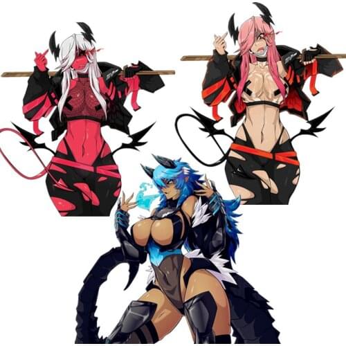 Hot Selling Sexy Anime Car Sticker Devil Lucifer Anime Girl Car Styling DIY Decal Auto Motorcycle Laptop Decoration Waterproof