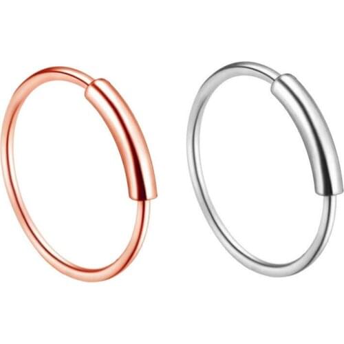 New Woman Nose Piercing Stainless Steel Rings Earrings Female Fake Septum Ring Accessories Sexy Women Body Jewelry Piercings