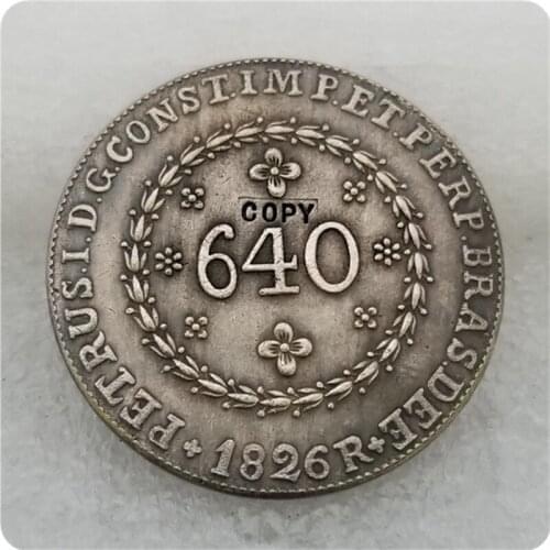 1826 Brazil 640 Reis COIN COPY