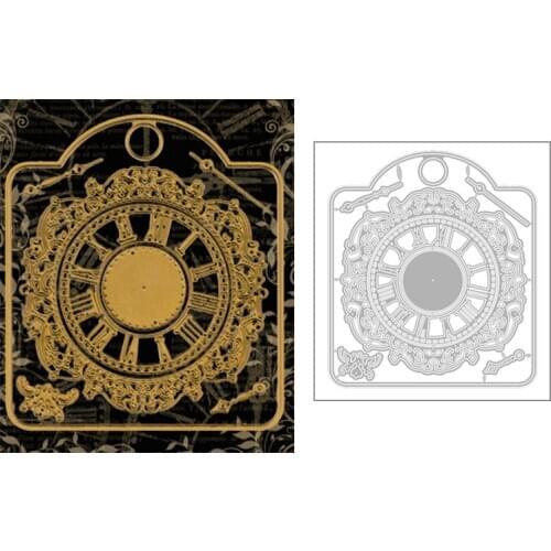2020 Hot New Circle Clock Alarm Bookmark Tag and Background Metal Cutting Dies For Scrapbooking Foil Card Paper Making no stamps